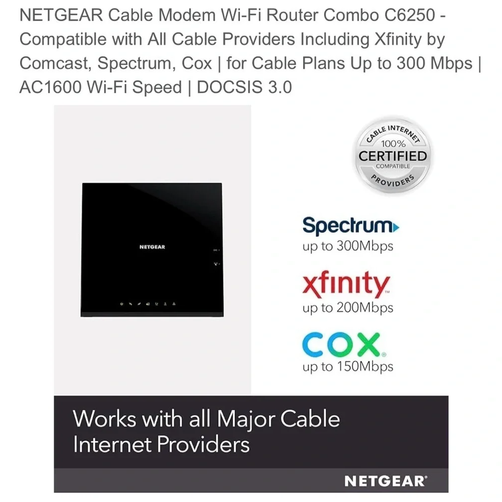 NETGEAR Black Modem-Router Combo - Picture 3 of 8